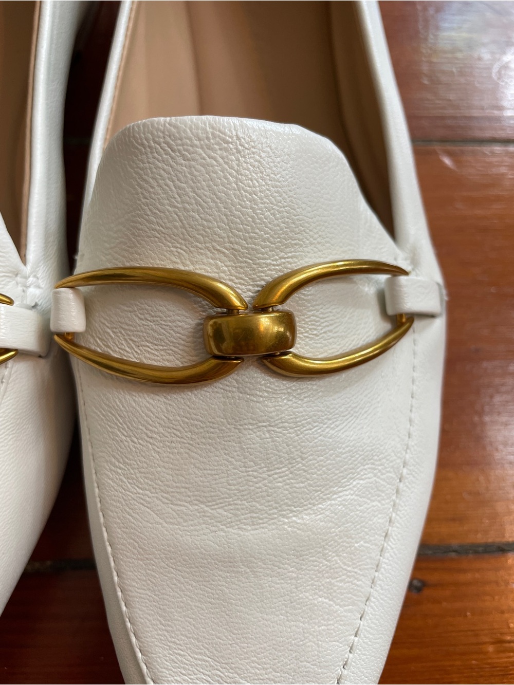 NWOB VERONICA BEARD Champlain Chain Pointed Toe Leather Flat Sz 8.5 ❤️🎀 - Picture 5 of 13
